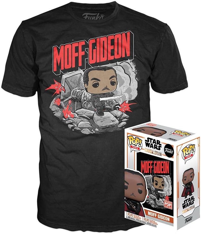 Star Wars Funko The Mandalorian Pop! & Tee Box Moff Gideon Size XL Shirts