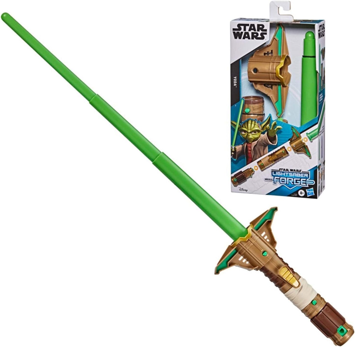 STAR WARS Lightsaber Forge Yoda Extendable Lightsaber Toy, Customizable Roleplay Toy