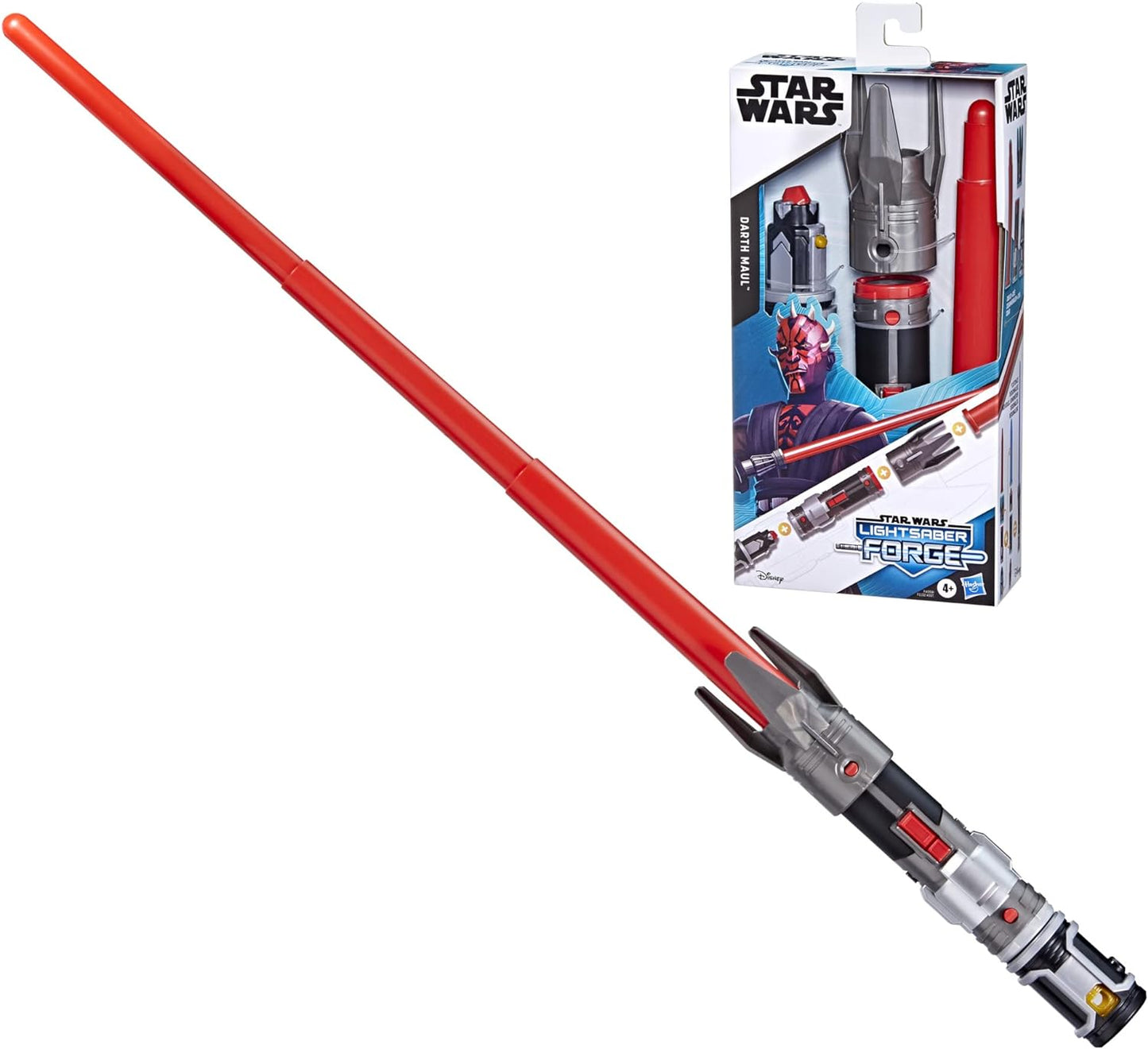 STAR WARS Lightsaber Forge Darth Maul Extendable Red Lightsaber, Customizable Roleplay Toy